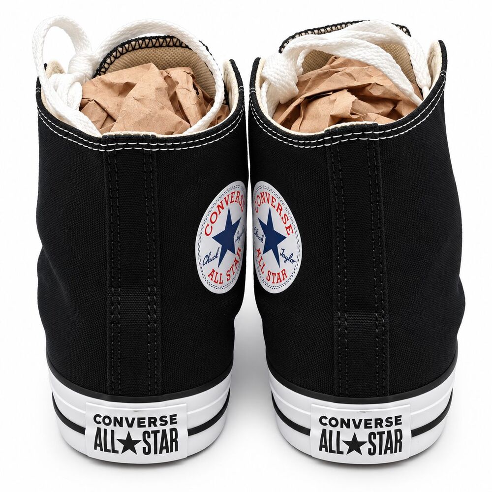 Converse Chuck Taylor All Star Women 9.5 Black High Top Canvas M9160C Shoes - Picture 6 of 6
